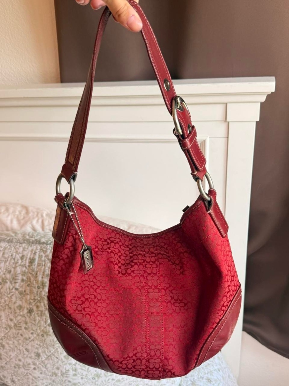 Vintage Coach red soho monogram bag - Picture 4 of 6